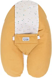 Tineo TIN3275056861623 Almohada de Maternidad 3 en 1 Tejido de Rizo Amarillo Lunares - MULTIRELAX
