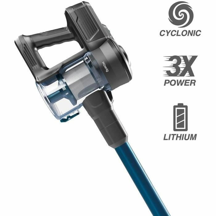 H.KoeNIG UP610 PowerClean Aspiradora vertical inalámbrica 2 en 1, 150 W, 0,8 L, Azul H.KoeNIG UP610 PowerClean Aspiradora vertical inalámbrica 2 en 1, 150 W, 0,8 L, Azul