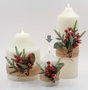 DKD Home Decor Vela LED de Cera Parafina Blanca con Movimiento 7x7x12 cm