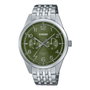 Casio MTP-E340D-3AVDF con esfera verde y correa gris