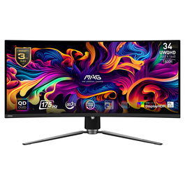 MSI MAG 341CQPDE Monitor Gaming Curvo 86.82 cm (34.18") - UltraWide QD-OLED, 180Hz, 0.03 ms, HDR True Black 400