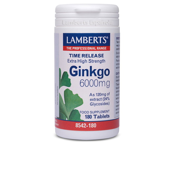 LAMBERTS Ginkgo Biloba 6000 mg 180 Tabletas LAMBERTS Ginkgo Biloba 6000 mg 180 Tabletas