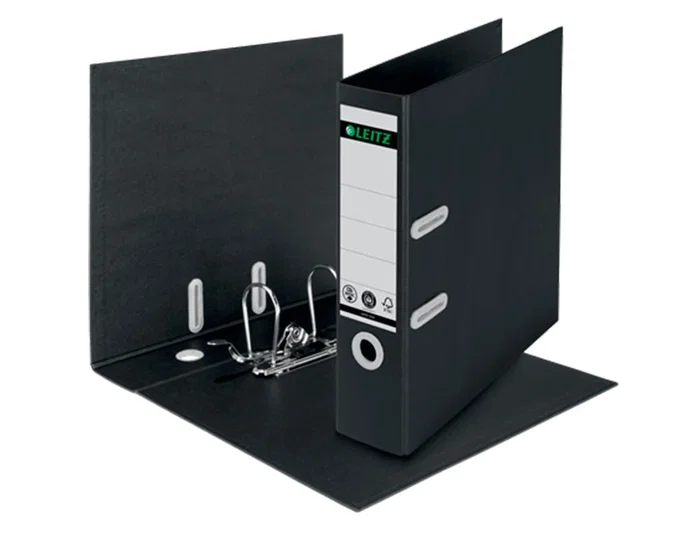 Leitz Archivador de Palanca Recycled DIN A4, Lomo 80 mm, Capacidad 180 Hojas, Cartón Reciclado, Negro Leitz Archivador de Palanca Recycled DIN A4, Lomo 80 mm, Capacidad 180 Hojas, Cartón Reciclado, Negro
