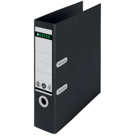 Leitz Archivador de Palanca Recycled DIN A4, Lomo 80 mm, Capacidad 180 Hojas, Cartón Reciclado, Negro