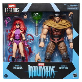 Hasbro Pack 2 Figuras Marvel Legends Series Inhumans - Medusa y Gorgon - 15cm Articuladas con 6 Accesorios - Coleccionismo