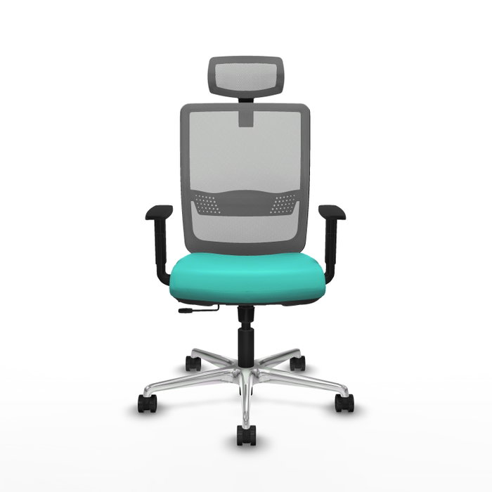 PIQUERAS Y CRESPO Silla de oficina Haches Turquesa y Gris