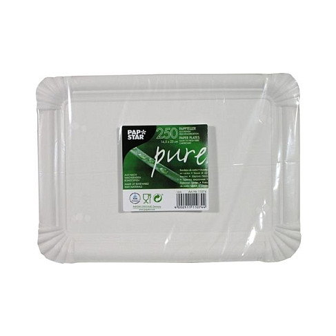 PAPSTAR pure Pappteller weiß Plato de papel blanco