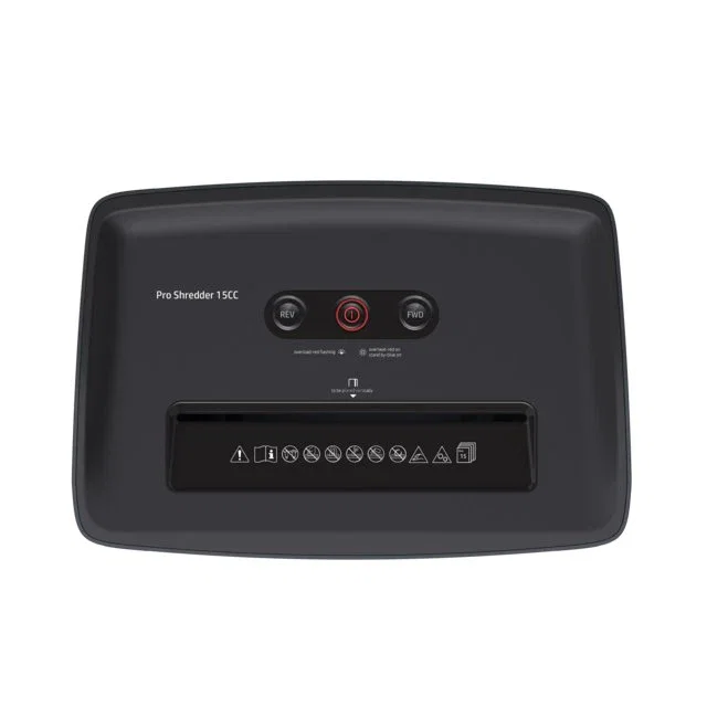 HP Pro Shredder 15CC - Triturador de papel de corte en partículas (15 hojas, 4 mm), 20L, 55 dB, color blanco HP Pro Shredder 15CC - Triturador de papel de corte en partículas (15 hojas, 4 mm), 20L, 55 dB, color blanco