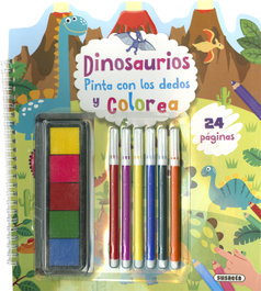 SUSAETA EDICIONES Dinosaurios (Pinta con los dedos y colorea)