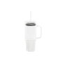 DKD Home Decor Taza de Borosilicato y Silicona con Pajita 1L Transparente