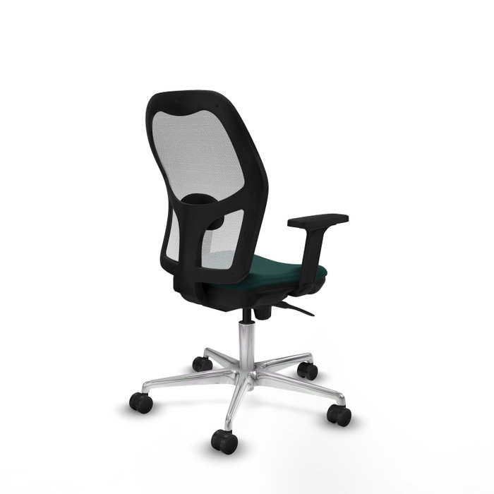 PIQUERAS Y CRESPO Silla de oficina Jorquera con mecanismo Sincro, Verde botella y Blanco PIQUERAS Y CRESPO Silla de oficina Jorquera con mecanismo Sincro, Verde botella y Blanco