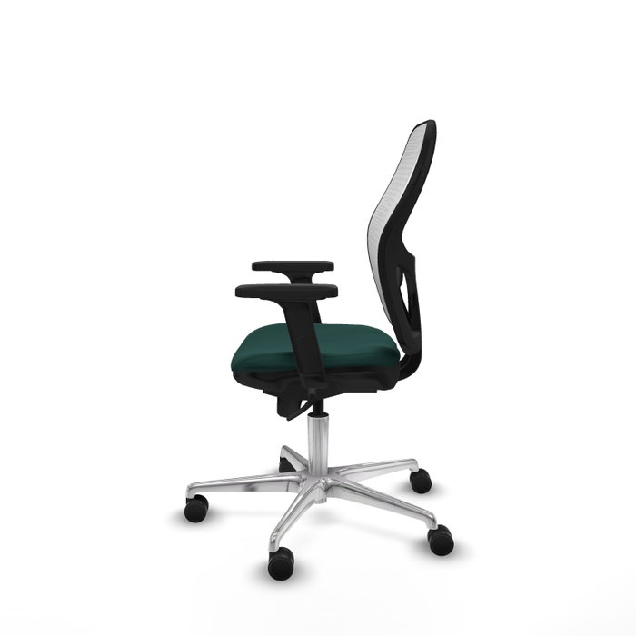 PIQUERAS Y CRESPO Silla de oficina Jorquera con mecanismo Sincro, Verde botella y Blanco PIQUERAS Y CRESPO Silla de oficina Jorquera con mecanismo Sincro, Verde botella y Blanco