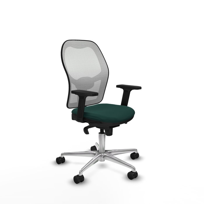 PIQUERAS Y CRESPO Silla de oficina Jorquera con mecanismo Sincro, Verde botella y Blanco PIQUERAS Y CRESPO Silla de oficina Jorquera con mecanismo Sincro, Verde botella y Blanco