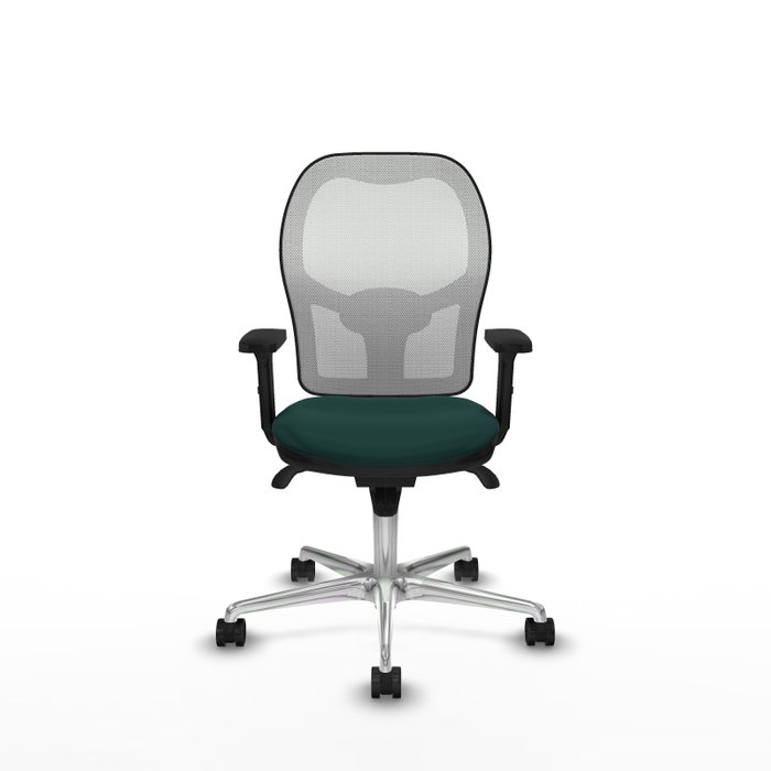 PIQUERAS Y CRESPO Silla de oficina Jorquera con mecanismo Sincro, Verde botella y Blanco PIQUERAS Y CRESPO Silla de oficina Jorquera con mecanismo Sincro, Verde botella y Blanco