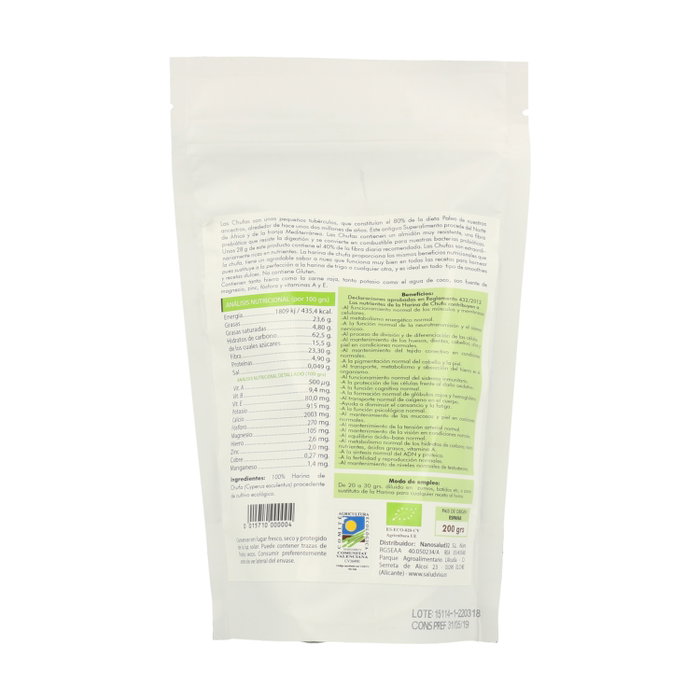 Salud Viva Harina de Chufa Eco 200 g Salud Viva Harina de Chufa Eco 200 g