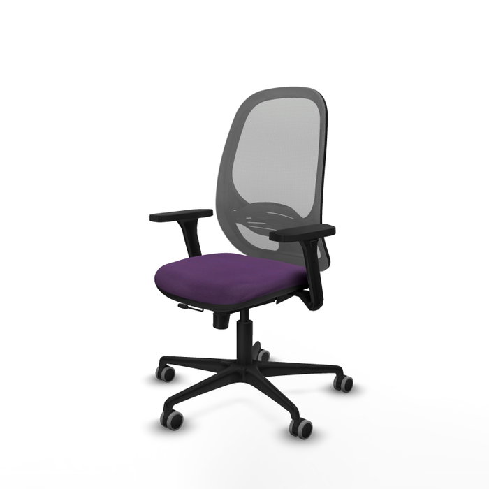 PIQUERAS Y CRESPO Silla de oficina Cilanco con mecanismo Sincro/Traslack Morado y Gris