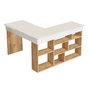Hanah Home Mesa de Estudio Ct5-Aw Pino Atlántico y Blanco 129x72x120cm Tablero de Partículas Recubierto de Melamina