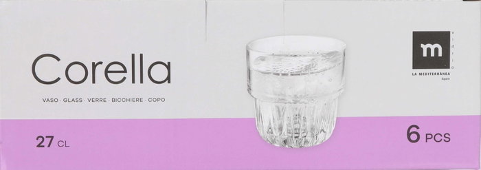 La Mediterranea Set de 6 Vasos Corella 270ml