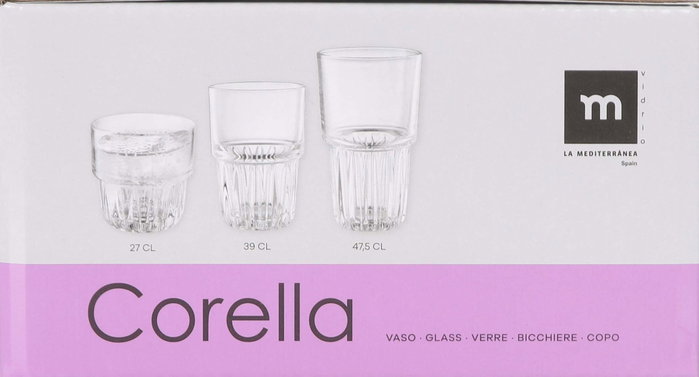 La Mediterranea Set de 6 Vasos Corella 270ml