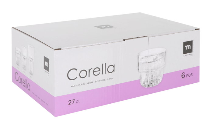 La Mediterranea Set de 6 Vasos Corella 270ml