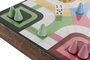 DKD Home Decor Juego de Mesa Moderno Parchis Madera y Resina Multicolor 30 x 5 x 30 cm