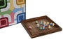 DKD Home Decor Juego de Mesa Moderno Parchis Madera y Resina Multicolor 30 x 5 x 30 cm