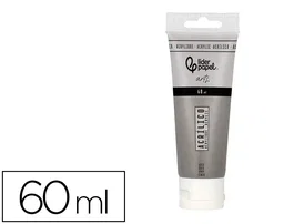 Liderpapel Pintura acrílica tubo de plástico 60 ml Gris