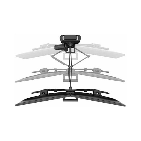 Ergotron TRACE 45-631-224 Soporte Doble Monitor hasta 27", Abrazadera Escritorio, Ajuste Altura, Negro, Capacidad 9.8 kg, VESA 100x100 mm