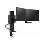 Ergotron TRACE 45-631-224 Soporte Doble Monitor hasta 27", Abrazadera Escritorio, Ajuste Altura, Negro, Capacidad 9.8 kg, VESA 100x100 mm