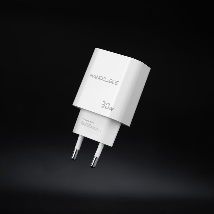 Nanocable Cargador de Pared USB-C PD 30W Blanco 10.10.2009 Nanocable Cargador de Pared USB-C PD 30W Blanco 10.10.2009