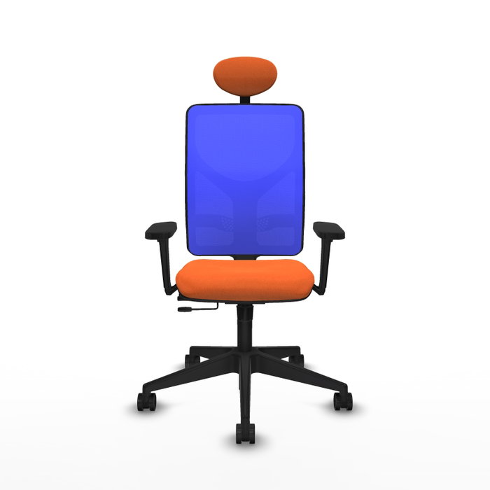 PIQUERAS Y CRESPO Silla de oficina Motilla con mecanismo Sincro/Traslack, Naranja y Azul PIQUERAS Y CRESPO Silla de oficina Motilla con mecanismo Sincro/Traslack, Naranja y Azul