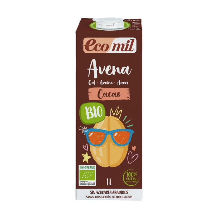 Ecomil Bebida de avena y cacao Bio 1 L Ecomil Bebida de avena y cacao Bio 1 L