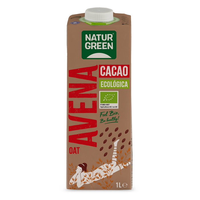 NATURGREEN Bebida Avena Choco Calcio Bio 1L NATURGREEN Bebida Avena Choco Calcio Bio 1L