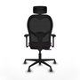 PIQUERAS Y CRESPO Silla de oficina Jorquera Morado/Negro con mecanismo Sincro/Traslack, Brazos 3D y Cabecero 2D