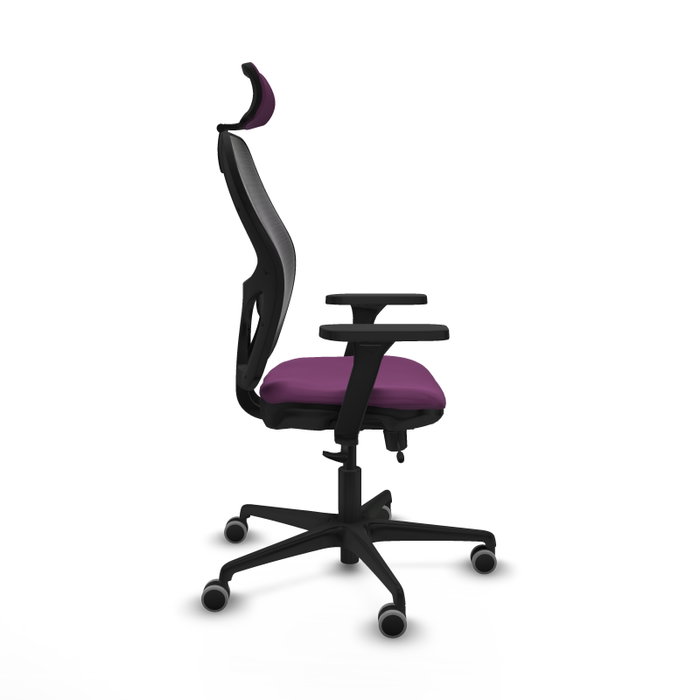 PIQUERAS Y CRESPO Silla de oficina Jorquera Morado/Negro con mecanismo Sincro/Traslack, Brazos 3D y Cabecero 2D PIQUERAS Y CRESPO Silla de oficina Jorquera Morado/Negro con mecanismo Sincro/Traslack, Brazos 3D y Cabecero 2D