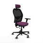 PIQUERAS Y CRESPO Silla de oficina Jorquera con mecanismo Sincro/Traslack, Morado y Negro
