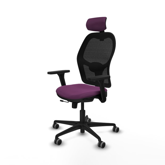 PIQUERAS Y CRESPO Silla de oficina Jorquera Morado/Negro con mecanismo Sincro/Traslack, Brazos 3D y Cabecero 2D PIQUERAS Y CRESPO Silla de oficina Jorquera Morado/Negro con mecanismo Sincro/Traslack, Brazos 3D y Cabecero 2D