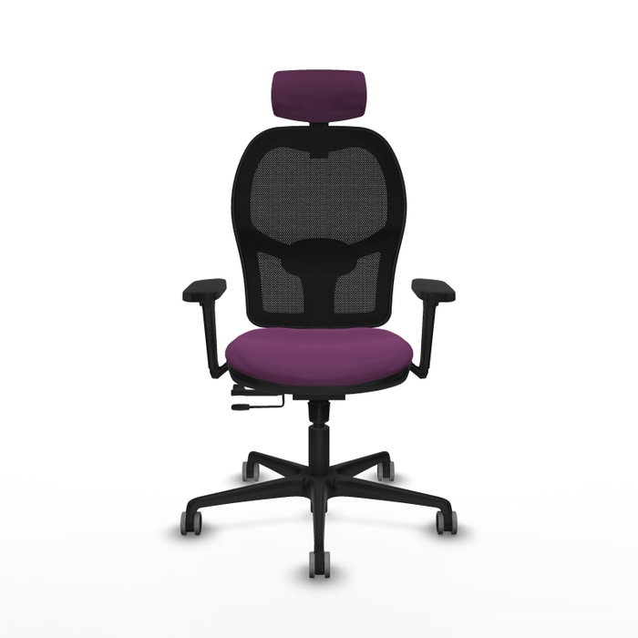 PIQUERAS Y CRESPO Silla de oficina Jorquera Morado/Negro con mecanismo Sincro/Traslack, Brazos 3D y Cabecero 2D PIQUERAS Y CRESPO Silla de oficina Jorquera Morado/Negro con mecanismo Sincro/Traslack, Brazos 3D y Cabecero 2D