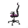 PIQUERAS Y CRESPO Silla de oficina Jorquera Morado/Negro con mecanismo Sincro/Traslack, Brazos 3D y Cabecero 2D