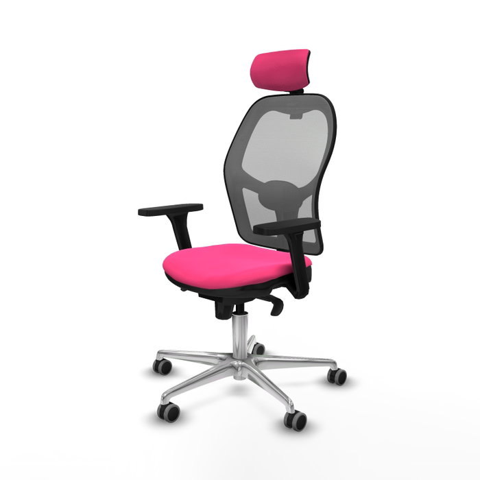 PIQUERAS Y CRESPO Silla de oficina Jorquera Rosa y Gris