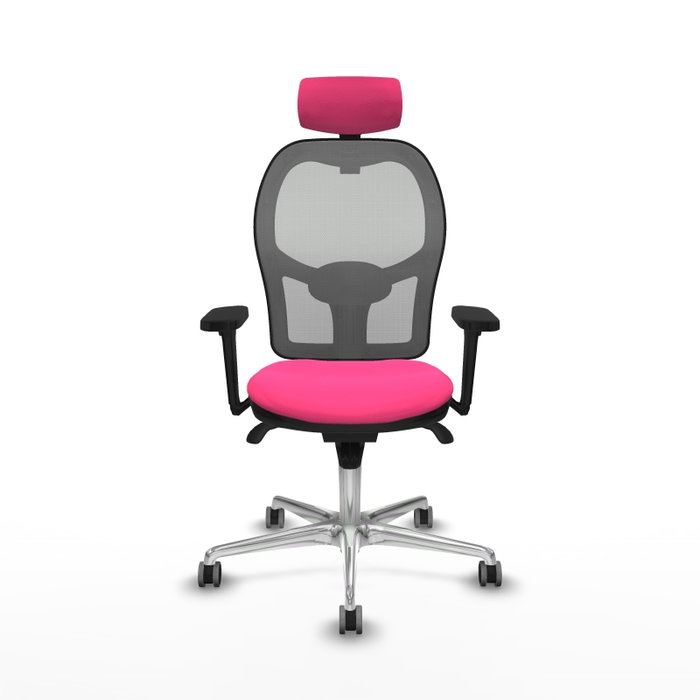 PIQUERAS Y CRESPO Silla de oficina Jorquera Rosa y Gris