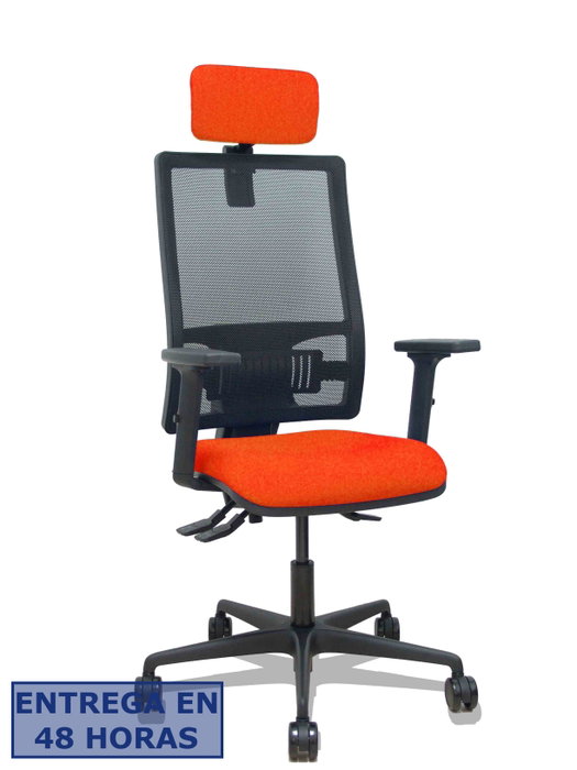 PIQUERAS Y CRESPO Silla Bormate Asincro Naranja Oscuro y Negro