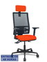 PIQUERAS Y CRESPO Silla Bormate Asincro Naranja Oscuro y Negro