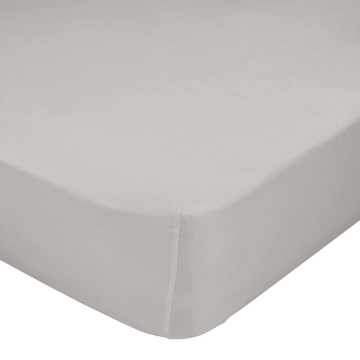 Sábana Bajera Ajustable HappyFriday BASIC Gris 105 x 200 x 32 cm Sábana Bajera Ajustable HappyFriday BASIC Gris 105 x 200 x 32 cm
