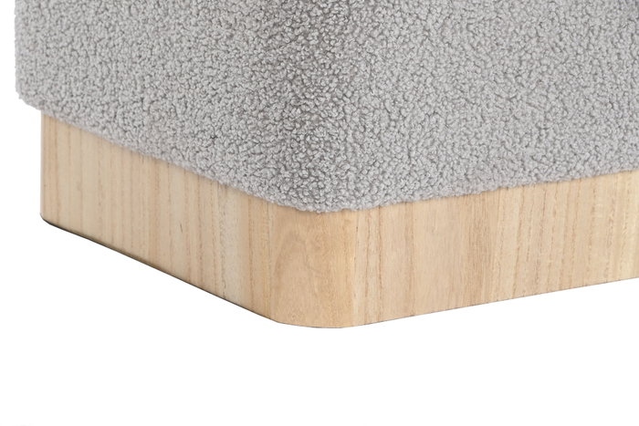 DKD Home Decor Reposapiés Borreguito Gris