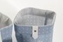 DKD Home Decor Set de 3 Cestas Algodón Poliéster 14x14x14
