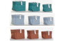 DKD Home Decor Set de 3 Cestas Algodón Poliéster 14x14x14