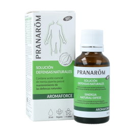 Pranarom Solución Defensas Naturales BIO 30 ml con Aceites Esenciales de Eucalipto, Romero, Cineol y Menta