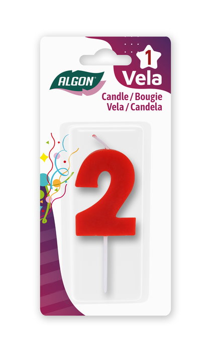 Algon Vela Roja N.2 8.3 cm (36 Unidades)
