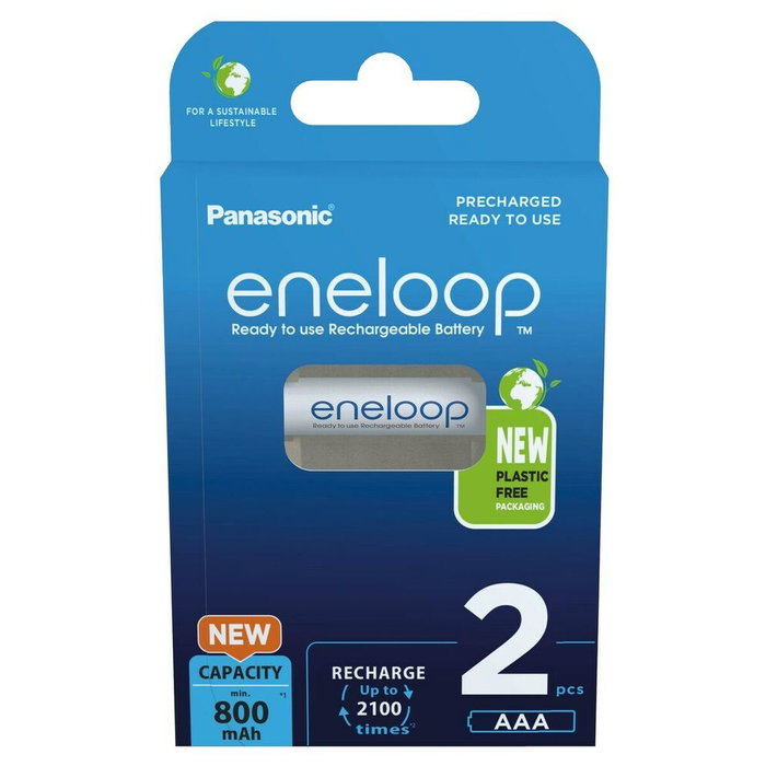 Panasonic Eneloop Micro AAA 800mAh Ni-MH BK-4MCDE/2BE (2 unidades)